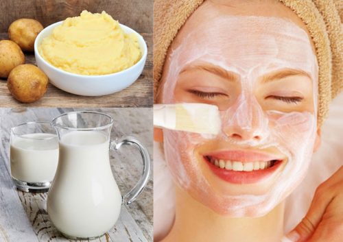 mặt nạ sữa tươi và khoai tây là mặt nạ cho da mặt bị khô vô cùng hiệu quả